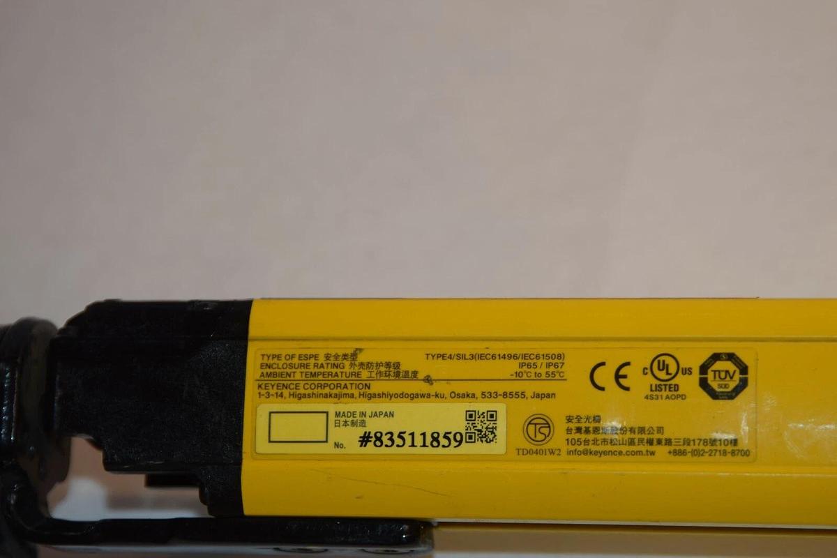 Used Keyence Light Curtain Receiver GL-R64H-R 1260mm  GLR64HR