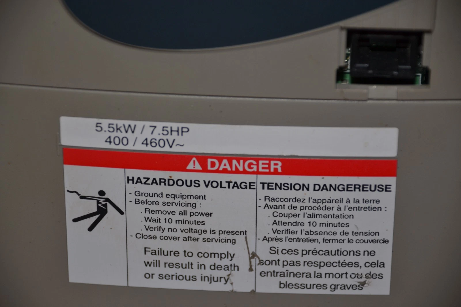 Used SQUARE D / SCHNEIDER ELECTRIC ATV28HU90N4U 7.5HP 460 VAC ALTIVAR 28 DRIVE