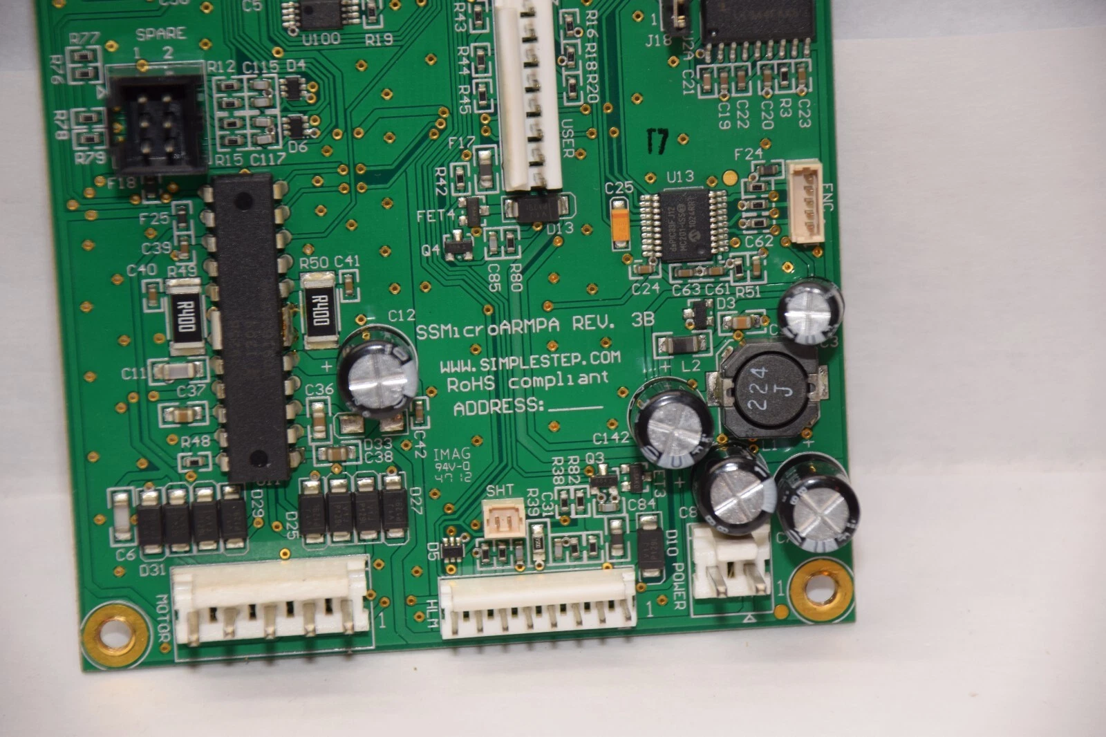 Used SIMPLE STEP SSM1croARMPA Rev 3B , N5112-0107 Circuit Board