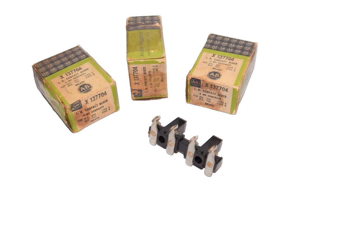 Allen Bradley X 137704 L.H. Contact Block (New - Lot of 3)