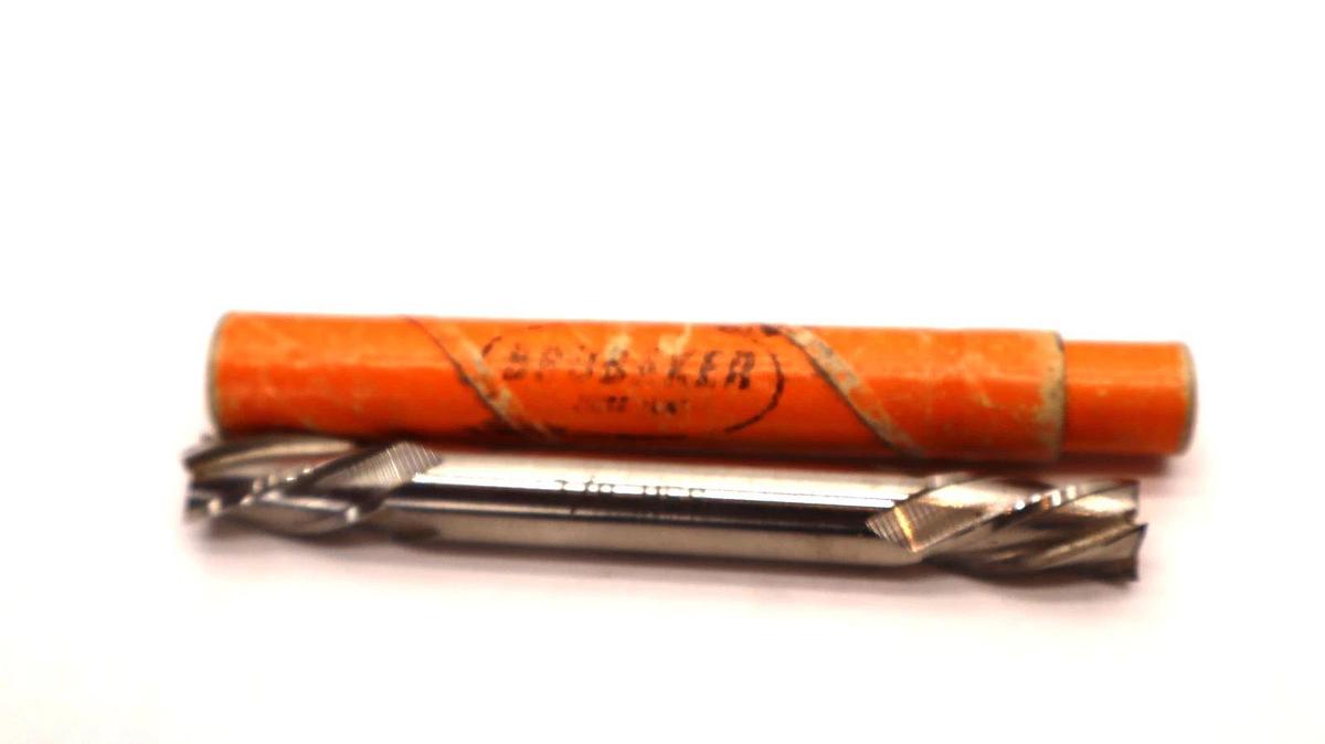 (NEW) BRUBAKER 1/8" x 3/8" Two Flute Double End Mill