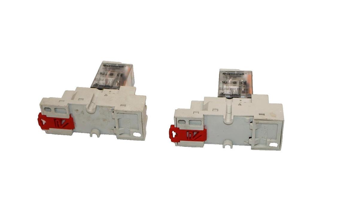 Used Magnecraft 782XAXM4L 24V Coil Relay With Base 70-782D8-1 (Lot of 2)