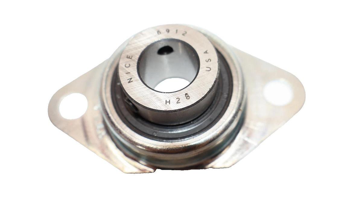 (NEW) NICE 6912 , H28 2-Bolt Flange Bearing