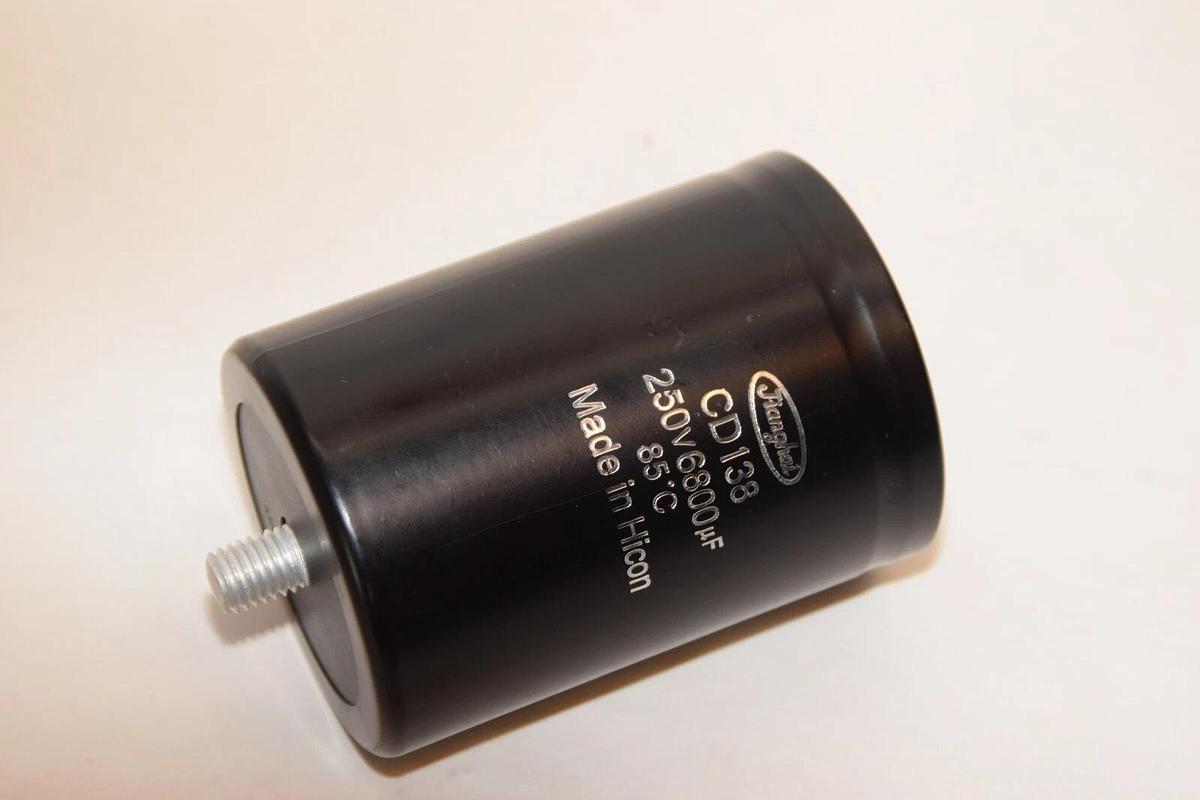 Used JIANGHAI CD138 250V 6800uF 85°C Capacitor