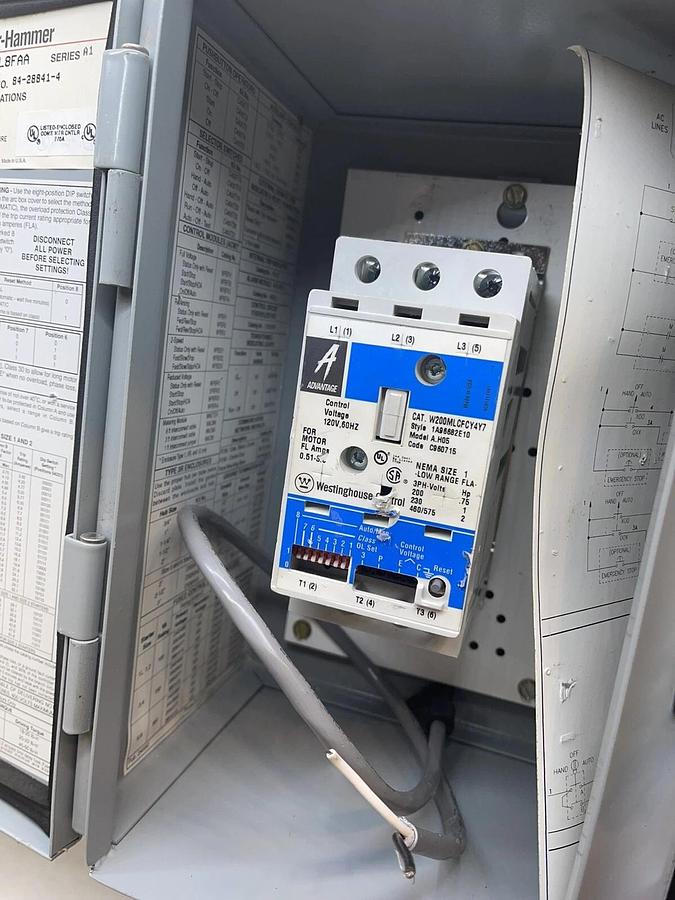 New Cutler Hammer Advantage size 1 W200MLCFCY4Y7 A.H05 1A96682E10 ECA05L8FAA