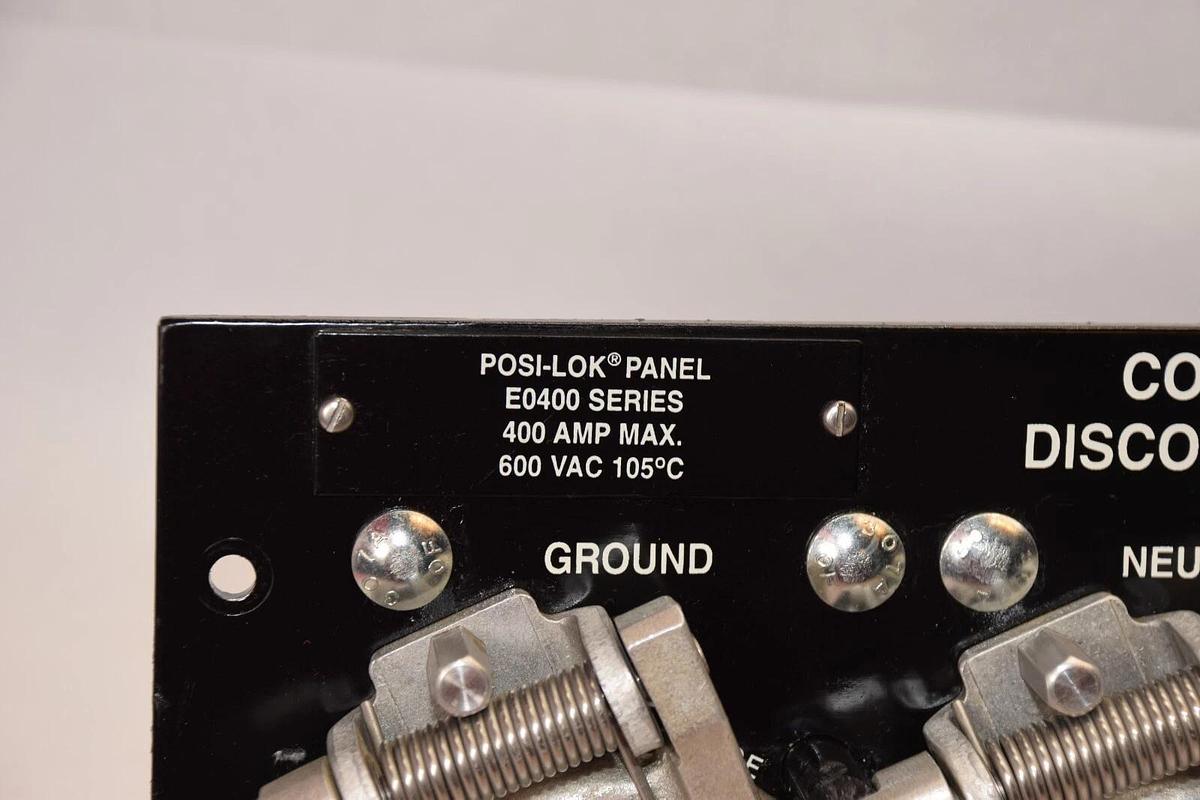 Crouse-Hinds Eaton Posi-Lok Panel E0400 Series 400a 600v 6 receptacle