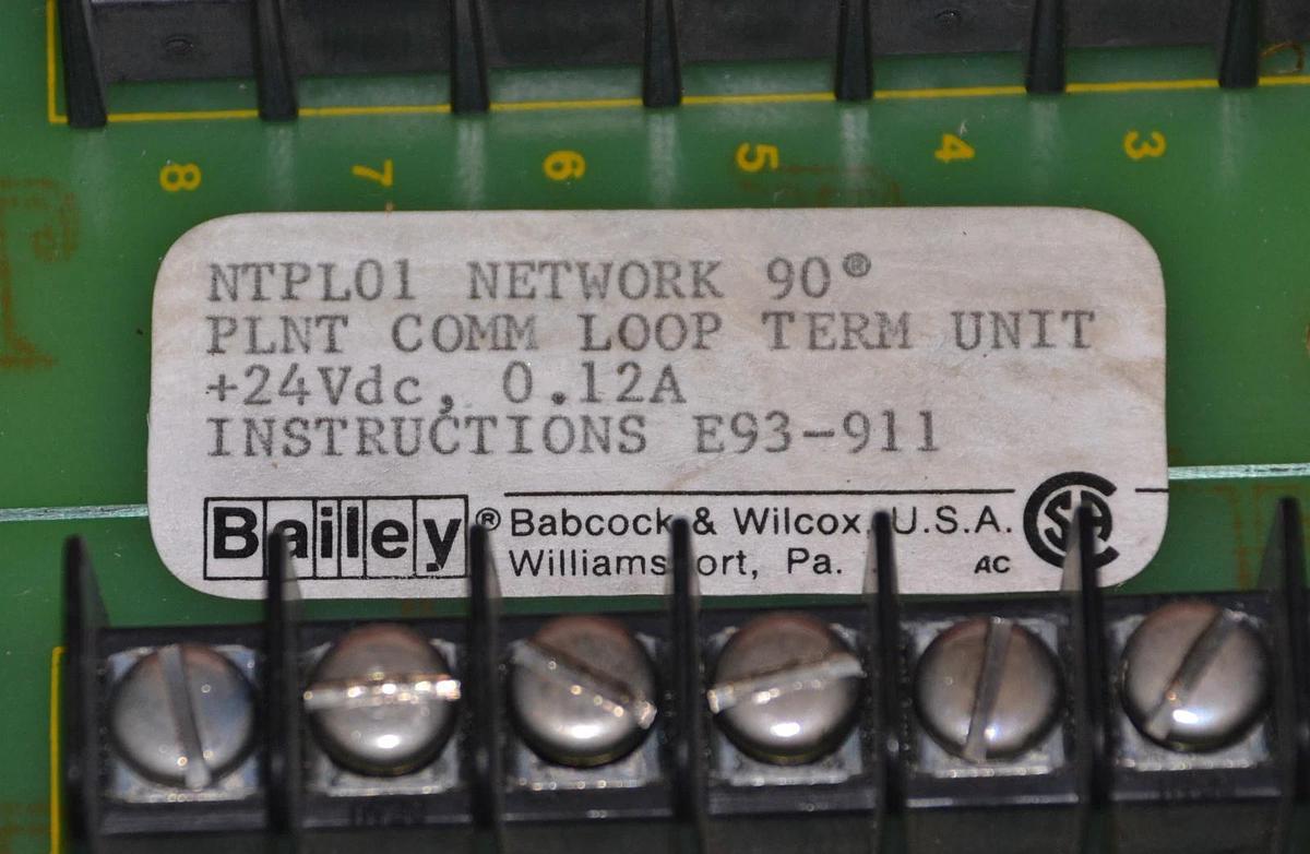Used Bailey Network 90 Plnt Comm Loop Term NTPL01 E93-911