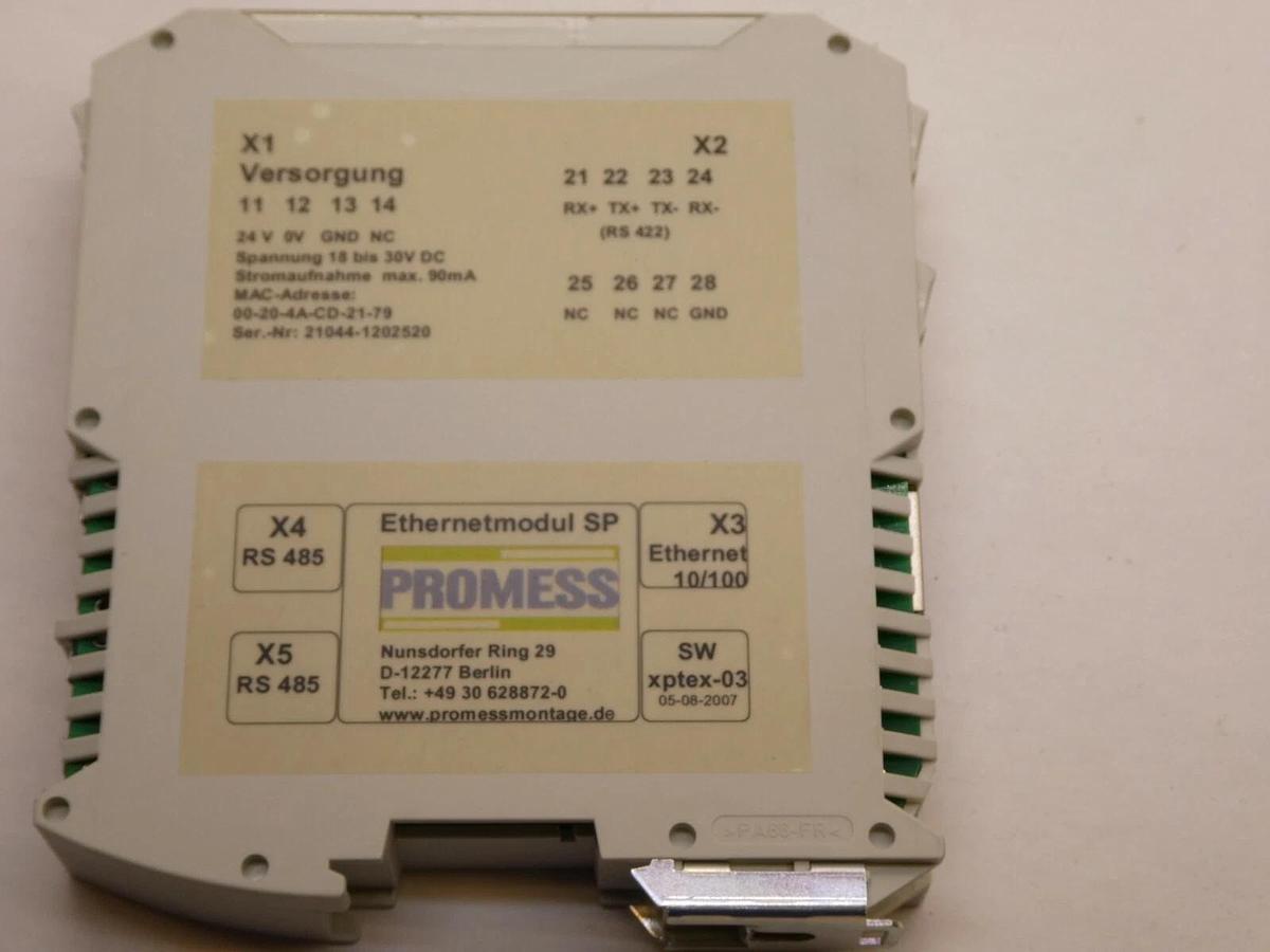 Used Promess Ethernetmodul SP Servo Press Ethernet Module