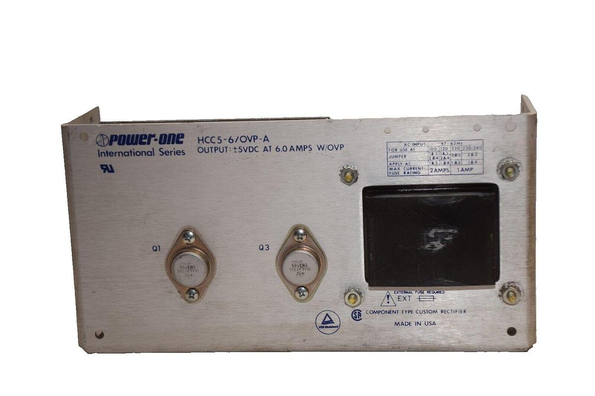 Used Power-One Power Supply International Series HCC5-6/OVP-A 5vdc @ 6a