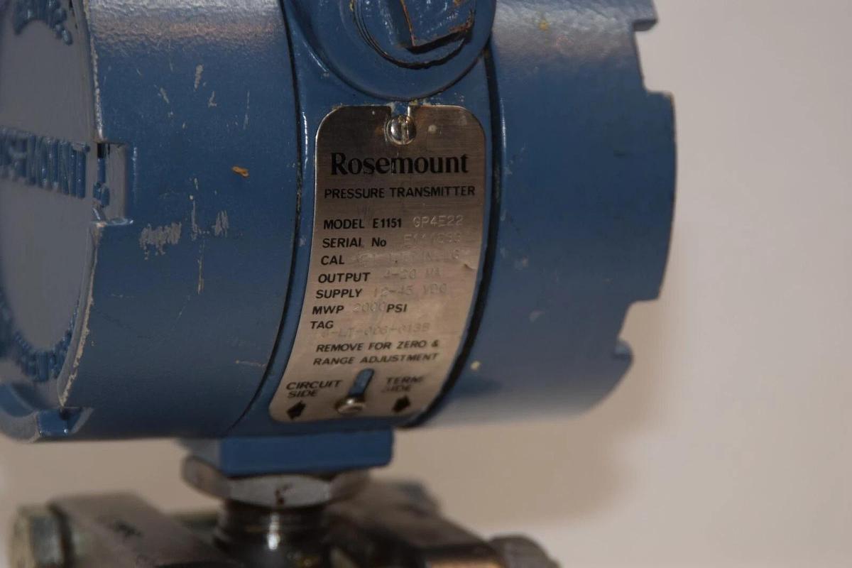 Used Rosemount Pressure Transmitter E1151 GP4E22 4-20ma 2000psi E1151GP4E22