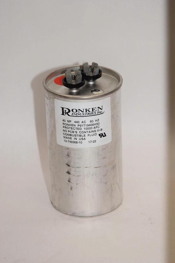 Used RONKEN 12-749368-10 1274936810 40MF 440Vac 60Hz Capacitor USA