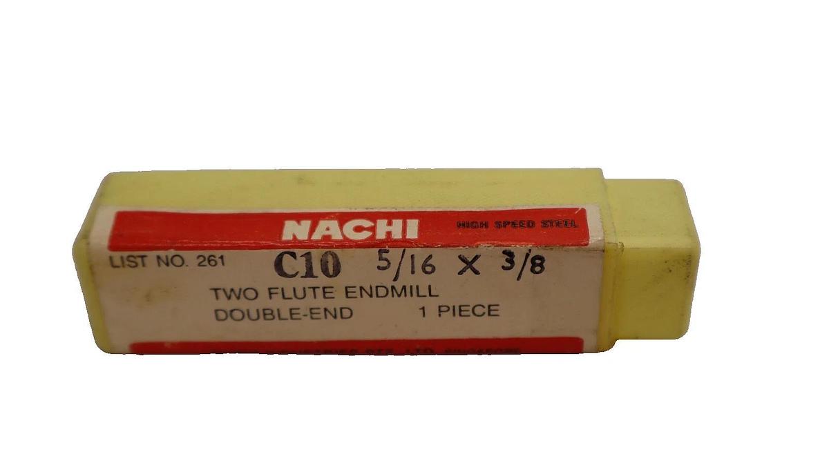 NACHI List 261 C10 5/16" x 3/8" Two Flute Endmill Double-End (NEW)