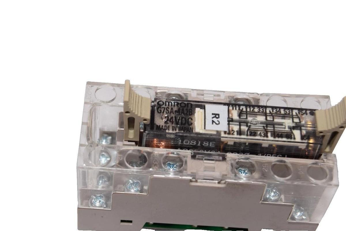 Used Omron P7SA-14F-ND, 24Vdc Safety Relay With G7SA-4A2B 24Vdc Module (Lot of 2)