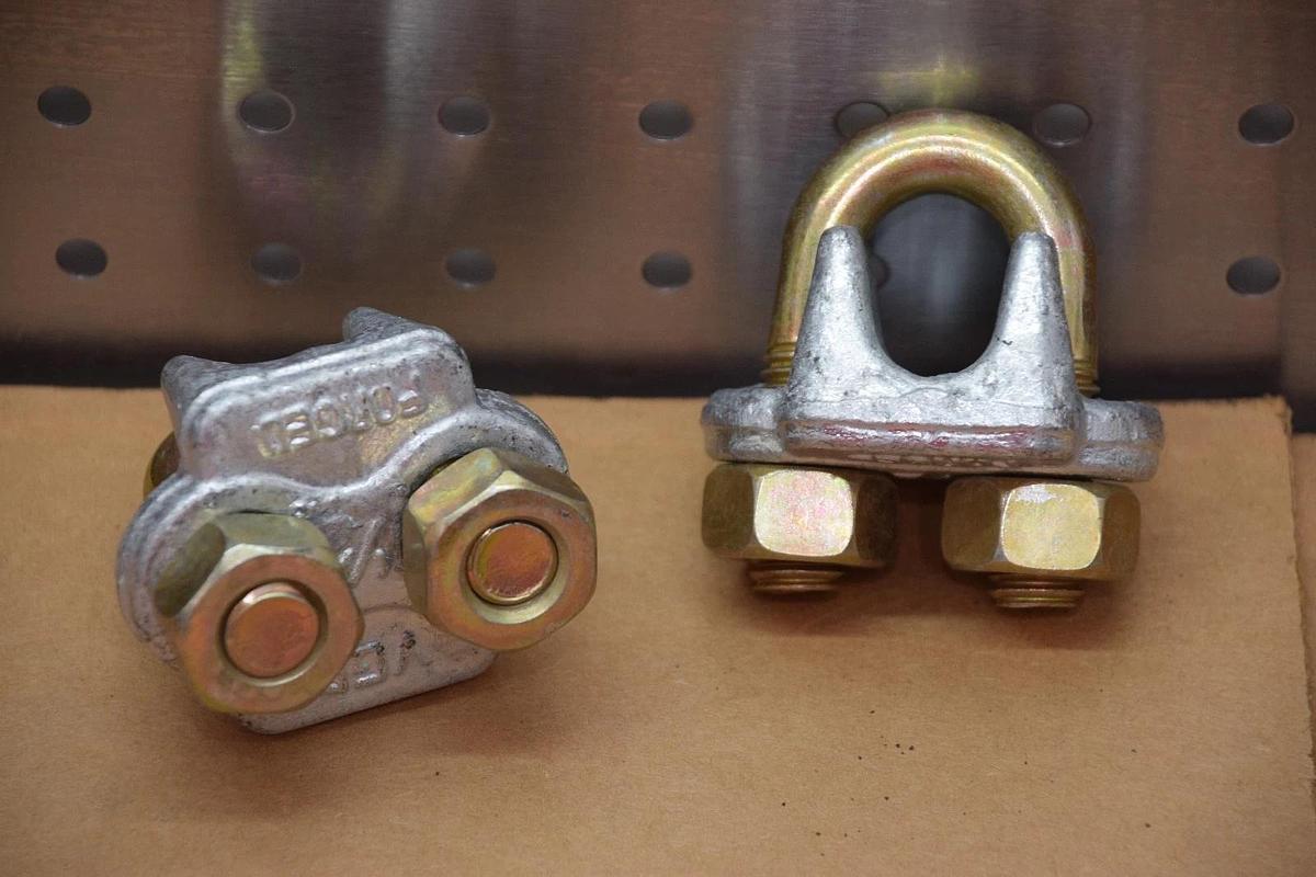 Used (LOT OF 2) VGD 1/2" Heavy Duty  FORGED Steel Cable Wire rope Clamp 1254-M 2907