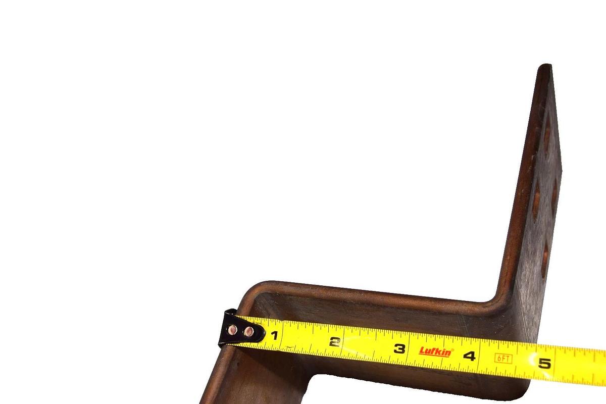 Used 25" x 3" x 1/4" (+4" offset Step) Copper Flat BusBar bus bar buss bar Stock