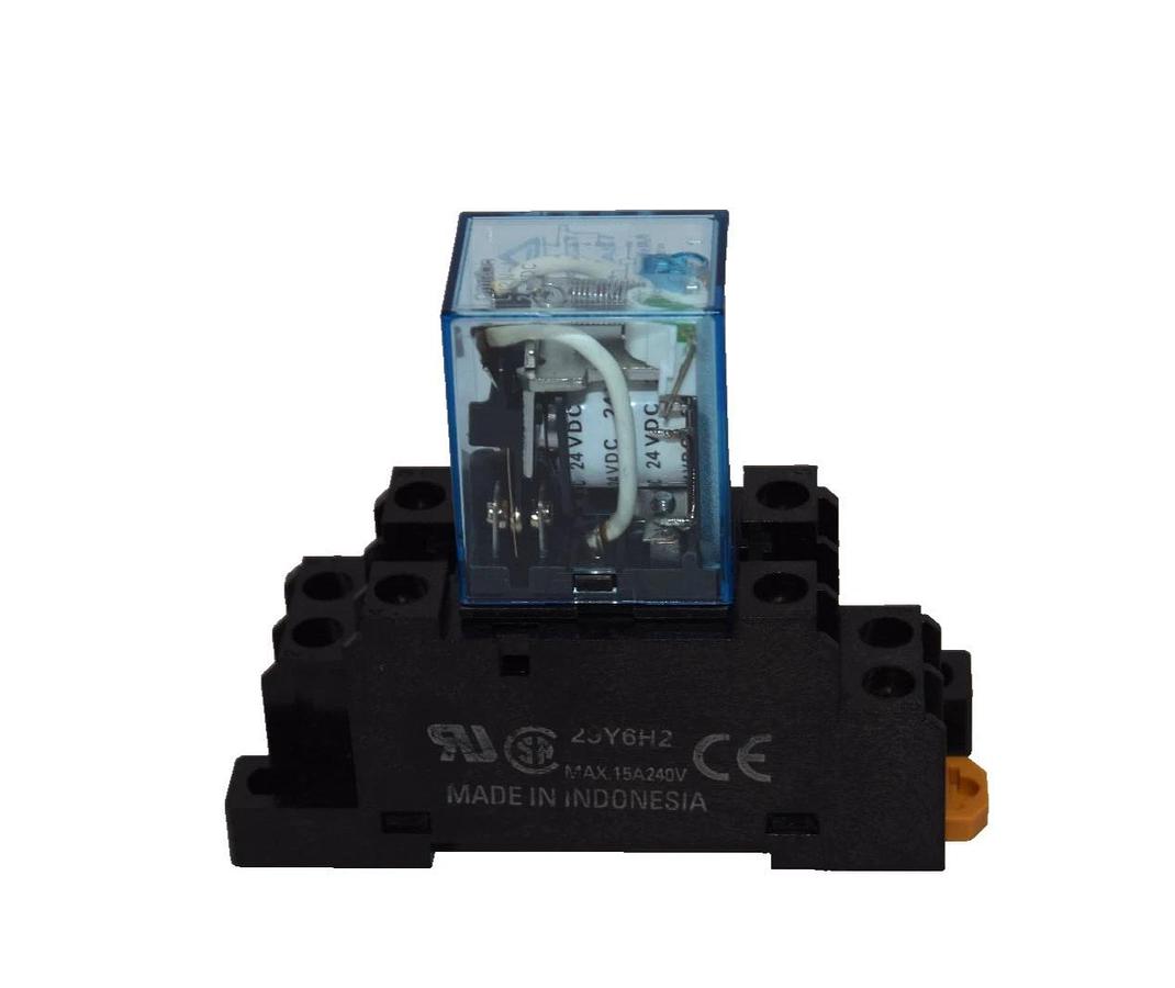 Used OMRON LY2N-J LY2NJ 24vdc 24 Vdc Relay with Base 29Y6H2