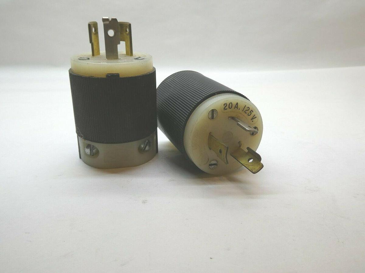 (NEW - Lot of 2) HUBBELL 231A 20A 125V Twist Lock Plug