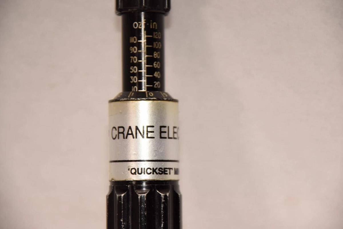 Used CRANE ELECTRONICS 10-120 OZF-IN Torque Screwdriver / Driver