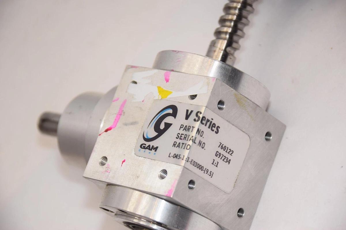 Used GAM GEAR 760122 L-045-1:1-E030000-[9.5] Right Angle Spiral Gearbox