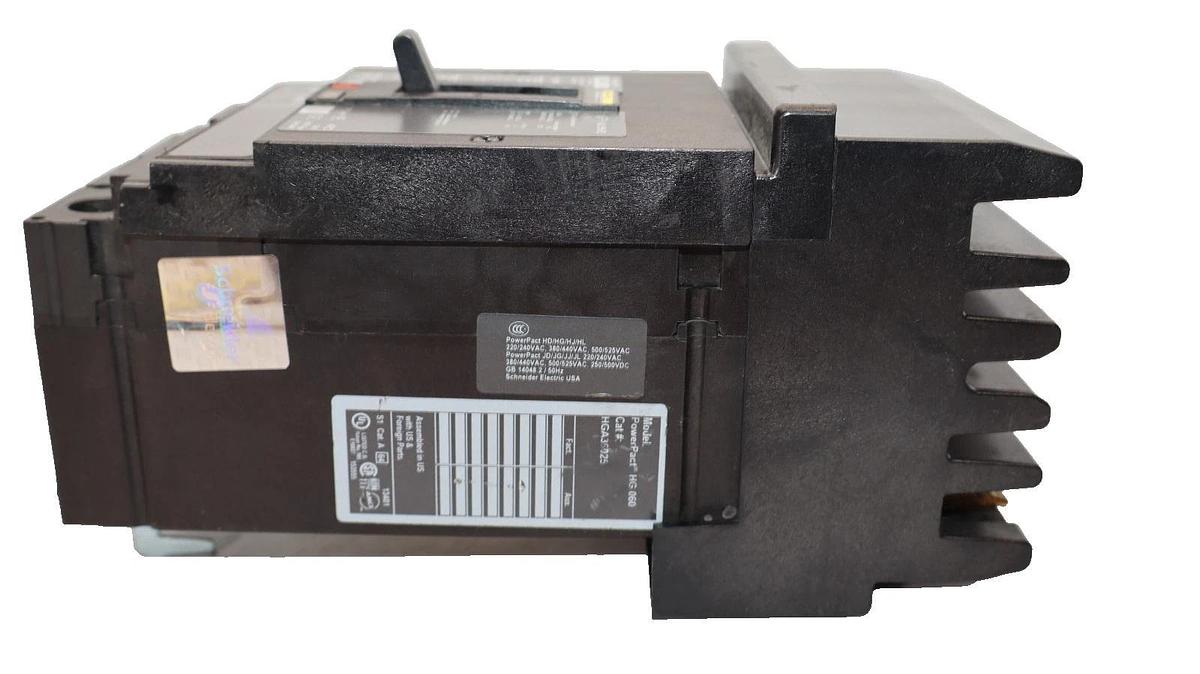Used Square D / PowerPact HG 060 , HGA36025 25A Amp 3 Pole Circuit Breaker