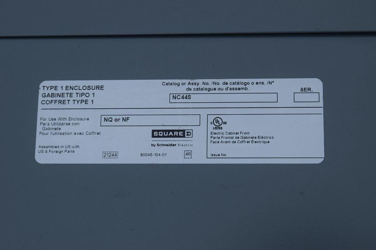 Square D Schneider PanelBoard Surface Front Cover Panel NC44S Type 1 (NEW)