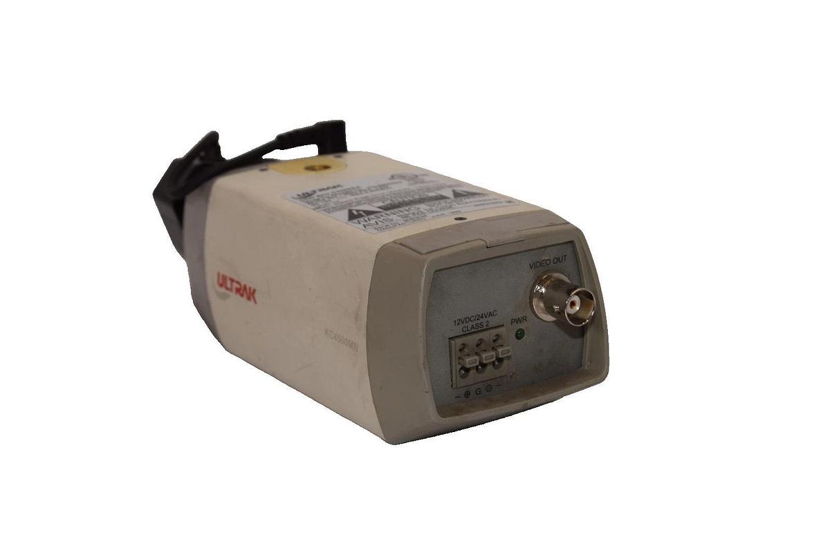 Used Ultrak KC4500MN 24Vac 60Hz 2.5W B/W CCD Camera w/2.8m F1.4 CCTV Lens