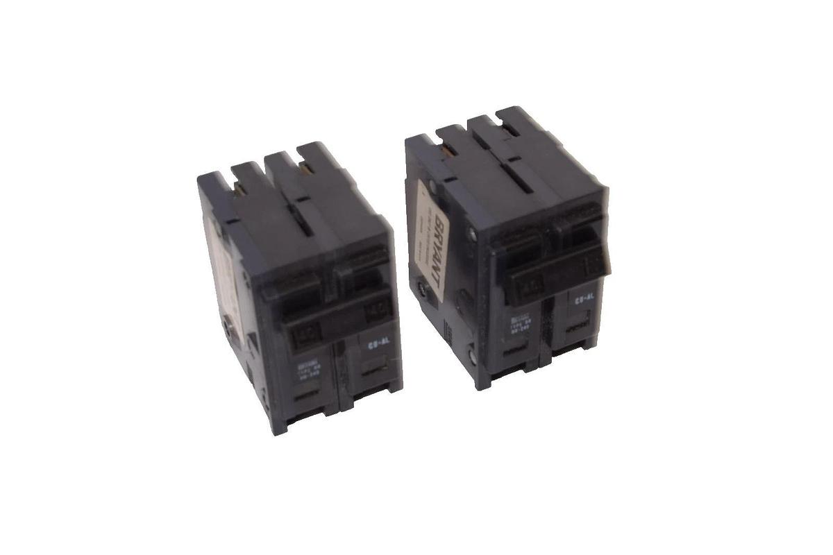 Used Bryant BR-240 , 40A Amp , 2P Type BR Circuit Breaker (Lot of 2)