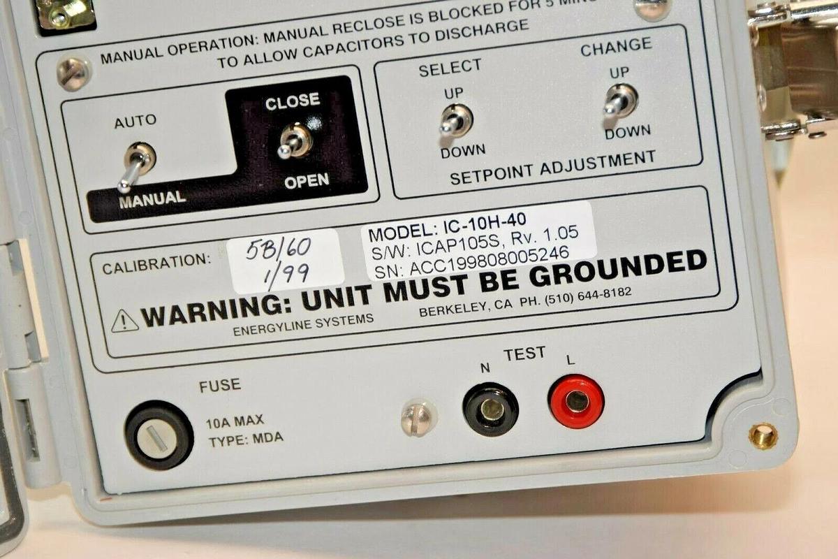 ENERGYLINE IntelliCAP IC-10H-40 Automatic Capacitor Control ICAP105S Rv 1.05 NEW