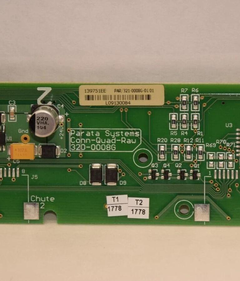Used Parata Systems Conn-Quad-Raw 320-0008G 321-0008G-0101 Circuit Board Card