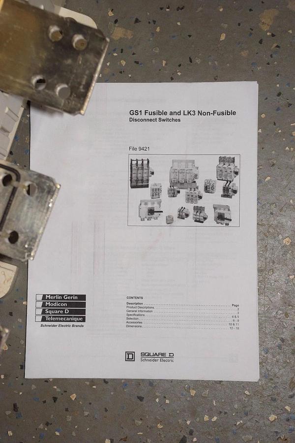 Telemecanique GS1TU3 Fuse block Disconnect Switch GS1 TU 3, (New)