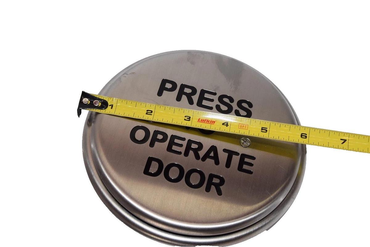 Press To Operate Door 6" Stainless Steel Switch (New)