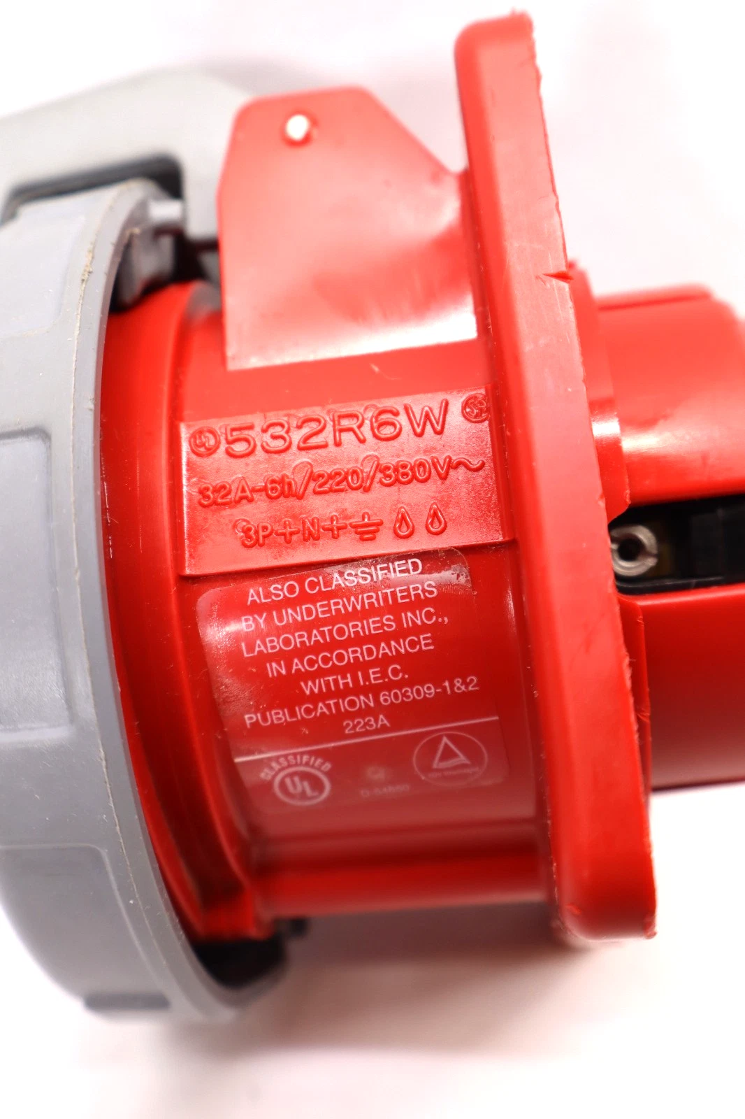 Hubbell Watertight Receptacle 532R6W 32A 220/380V , Red (NOS)