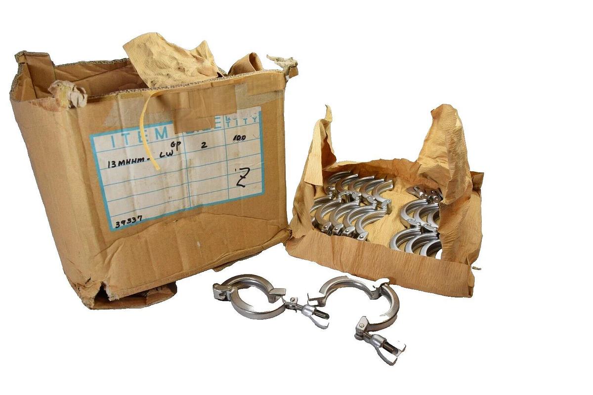 (NEW - Box of 85) TOYO 13MHHM 2" Stainless Steel Sanitary Clamp Fitting