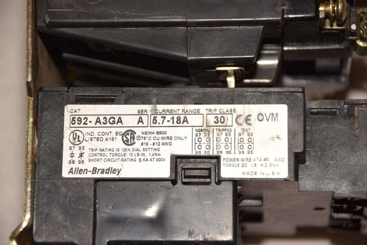 ALLEN BRADLEY 509-A0-SMP 509-A0*-SMP SERIES B 115-120V COIL CONTACTOR NEW