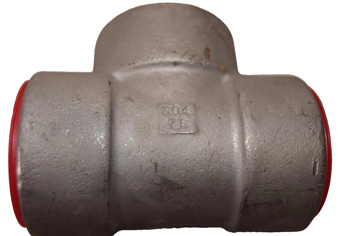 Pipe Tee 2" x 2" x 2  3MSW Socket Weld 304 ZS  Stainless Steel  A182 216