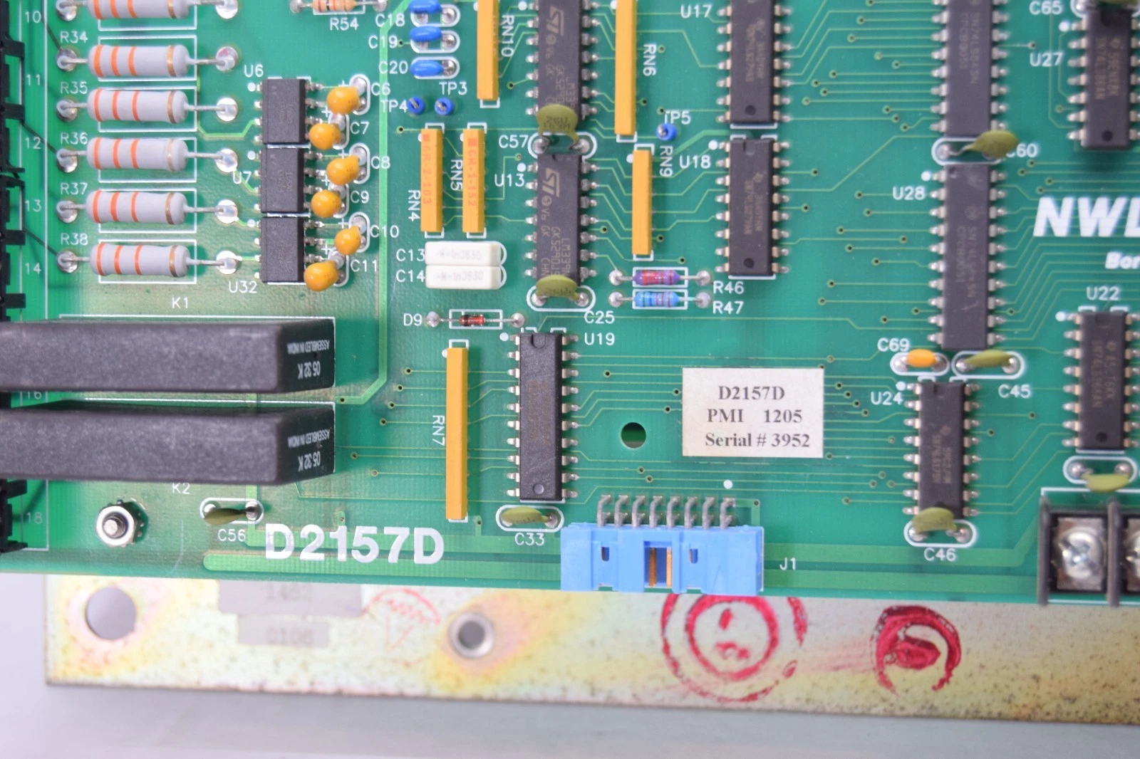 Used NWL Transformers Inc. D2157D Signal Optimizer PCB Circuit Board w/ D20136