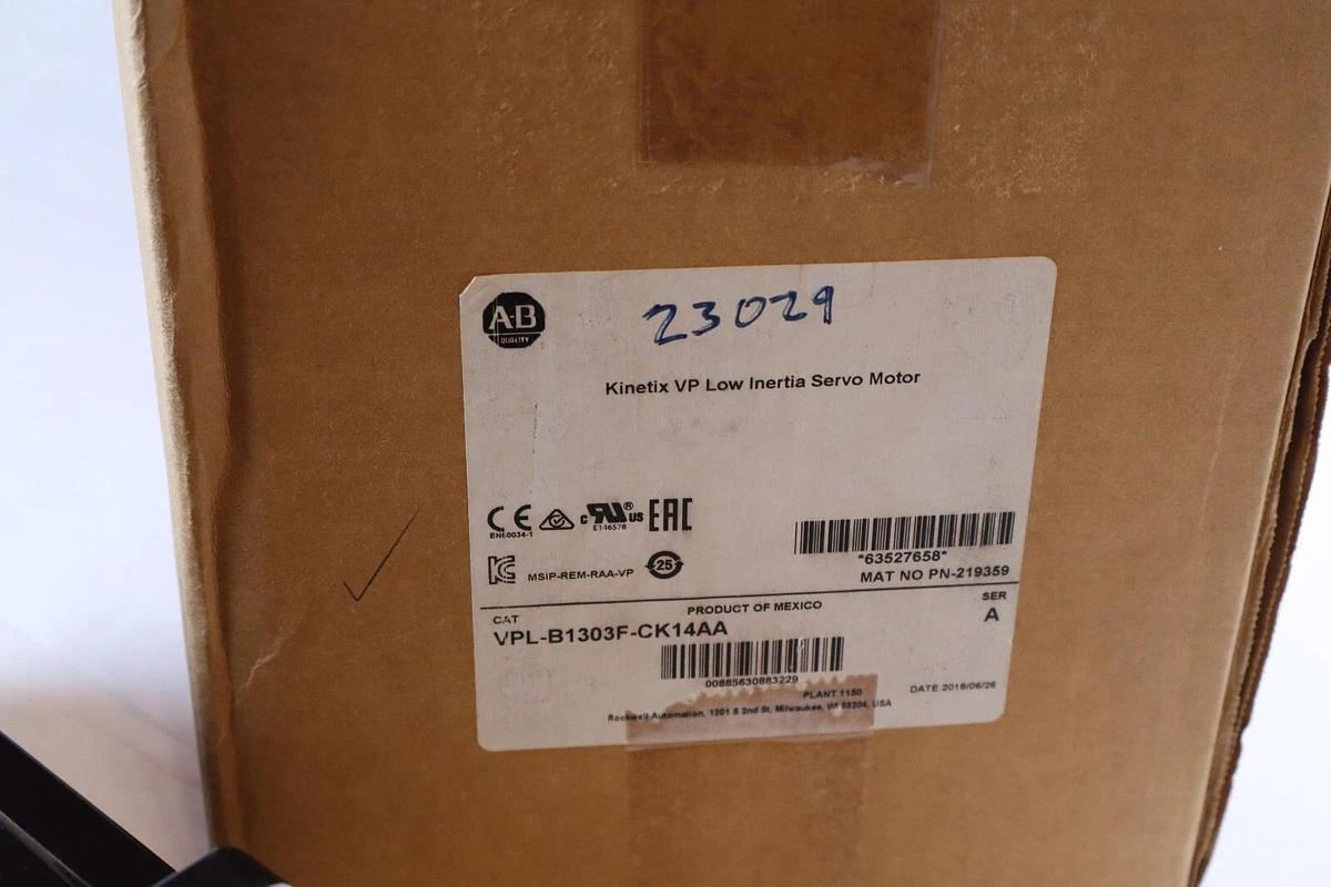 ALLEN BRADLEY Kinetix VP Servo Motor VPL-B1303F-CK14AA 3ph 2.82kw 3.78hp NEW