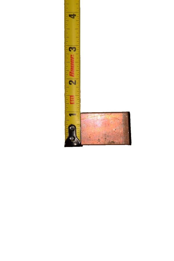 Used 61" x 1" x 1/8" Copper Bus Bar Ground