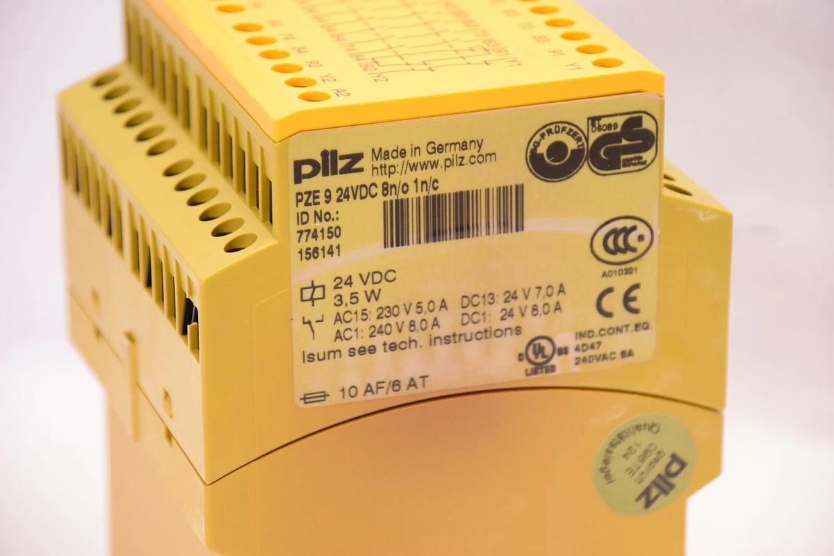 Used PILZ PZE9 24vdc 8n/o 1n/c PZE924vdc8n/o 1n/c 3.5w Safety Relay