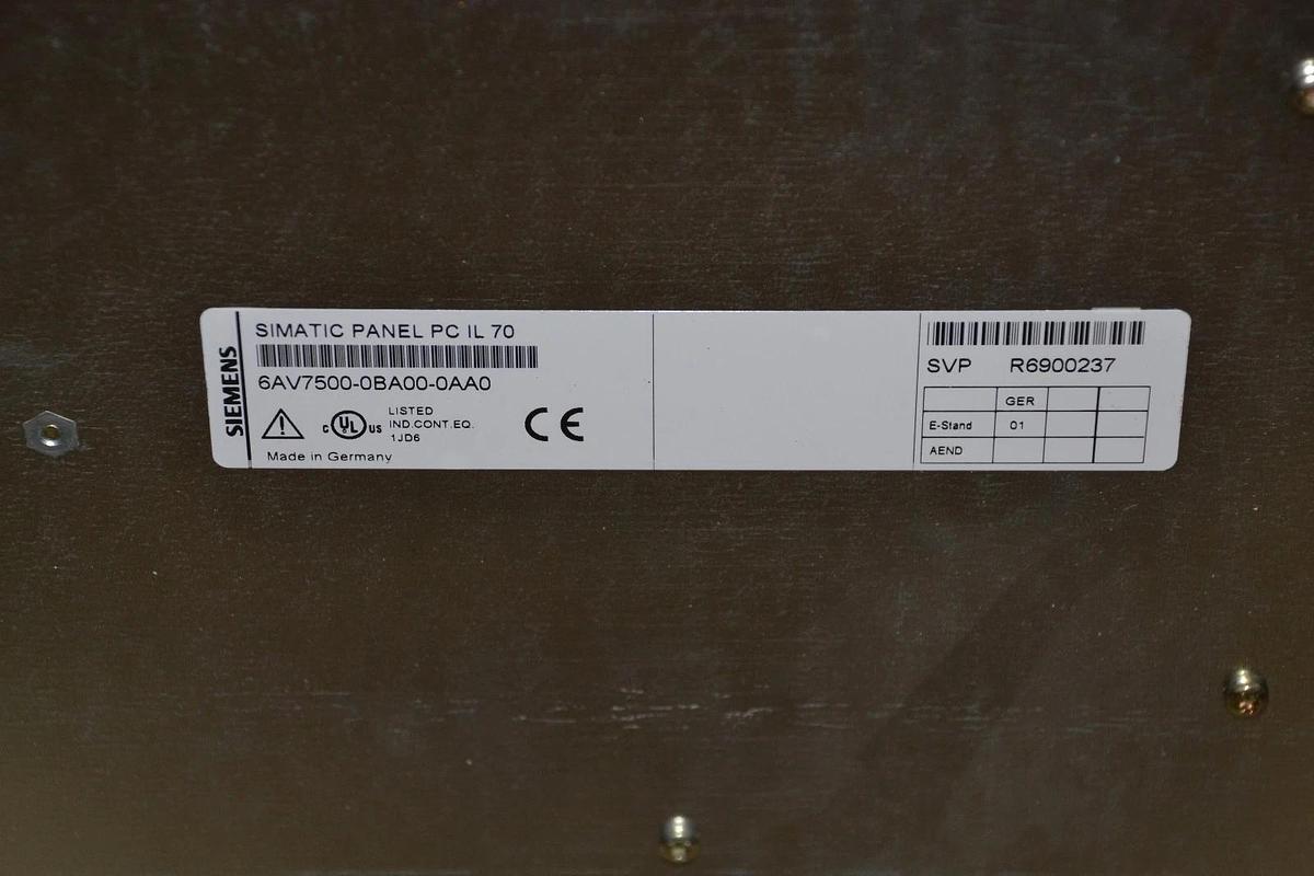 NEW Siemens Simatic Touch Panel PC IL 70  6AV7500-0BA00-0AA0  6AV7500
