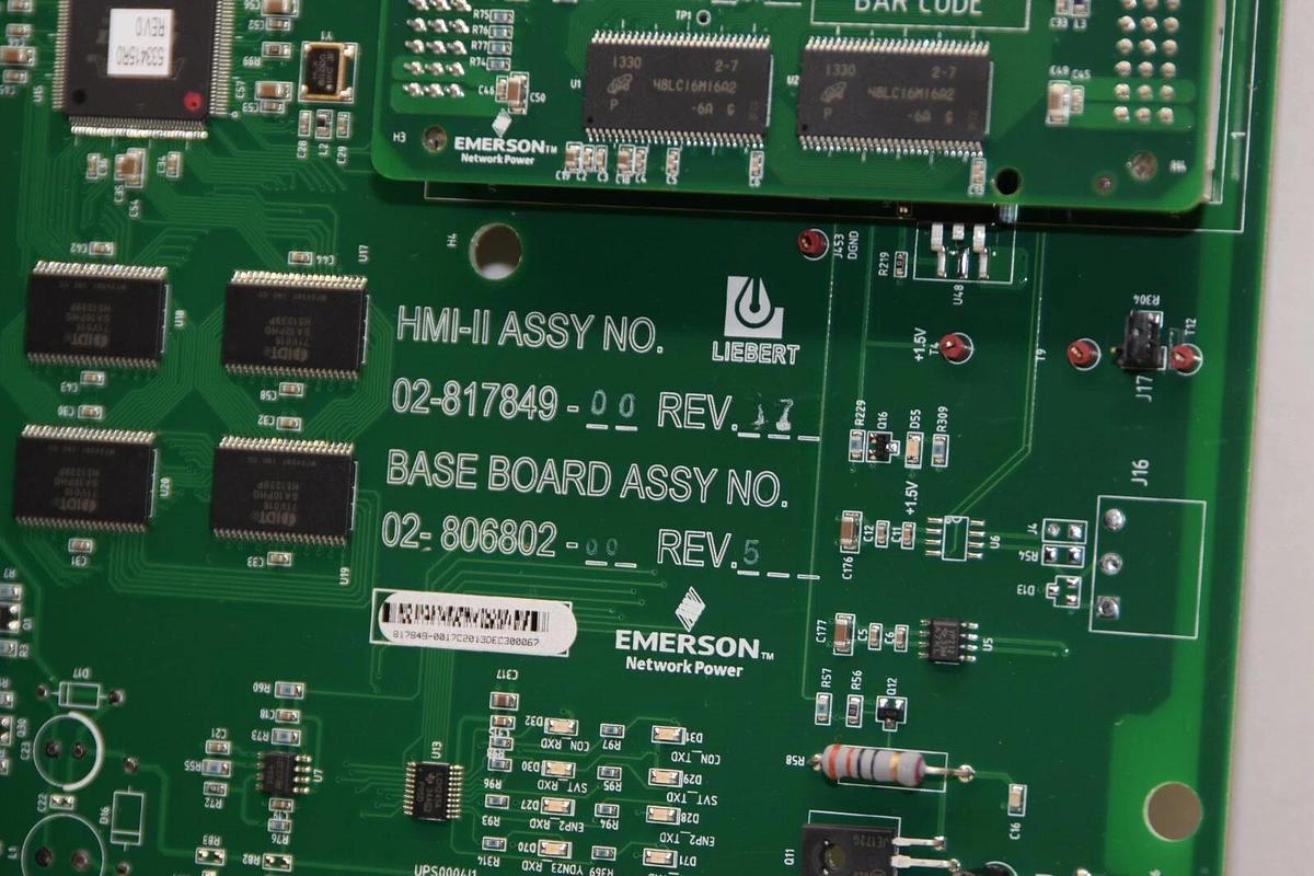 (NEW) EMERSON / LIEBERT 02-817849-00 Rev 17 02-806802-00 Rev 5 HMI-II Assy Board