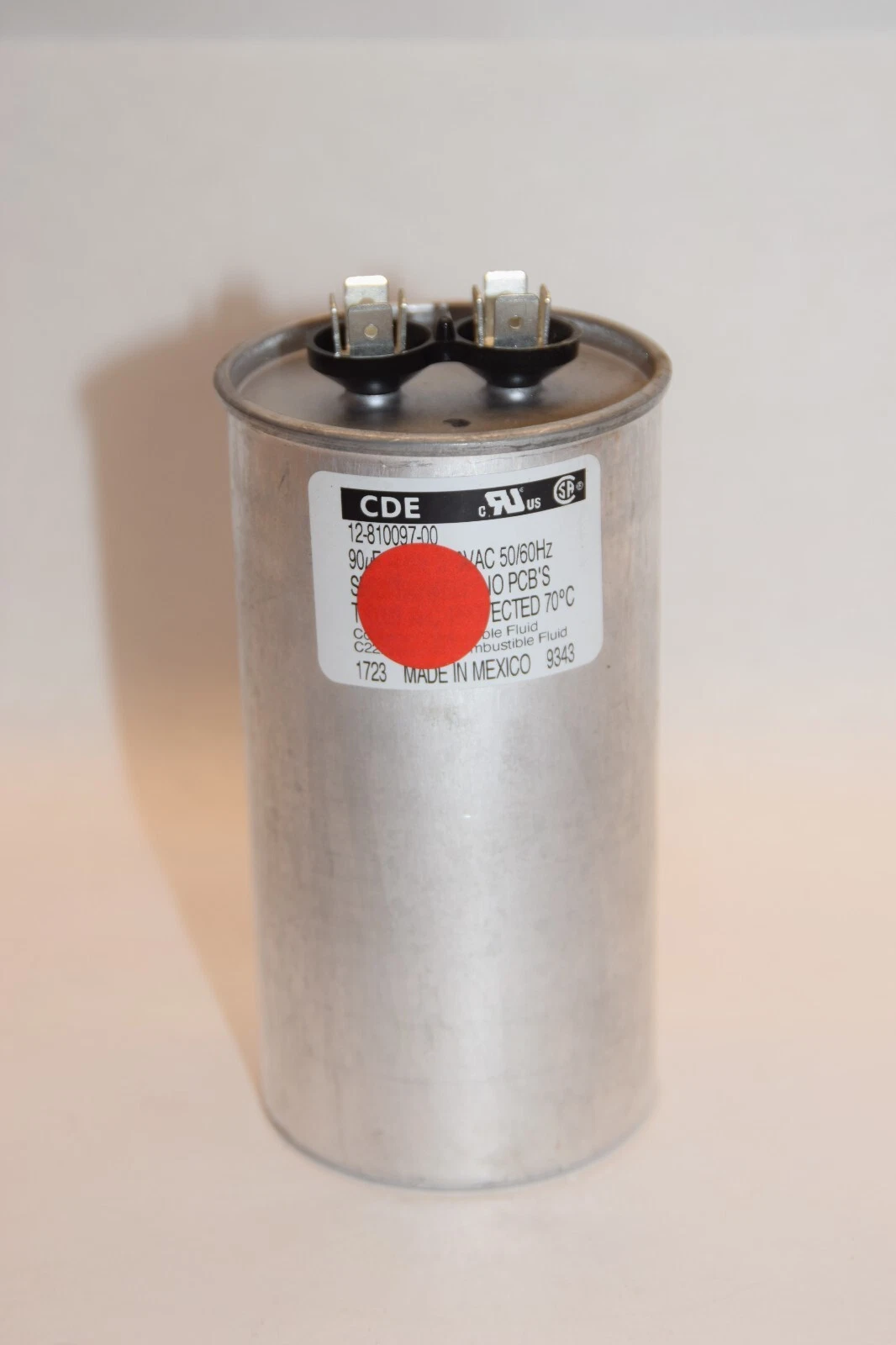 (NEW) CDE 12-810097-00 SFT31T90H475B 90uF +/-6% 310Vac 50/60Hz Capacitor
