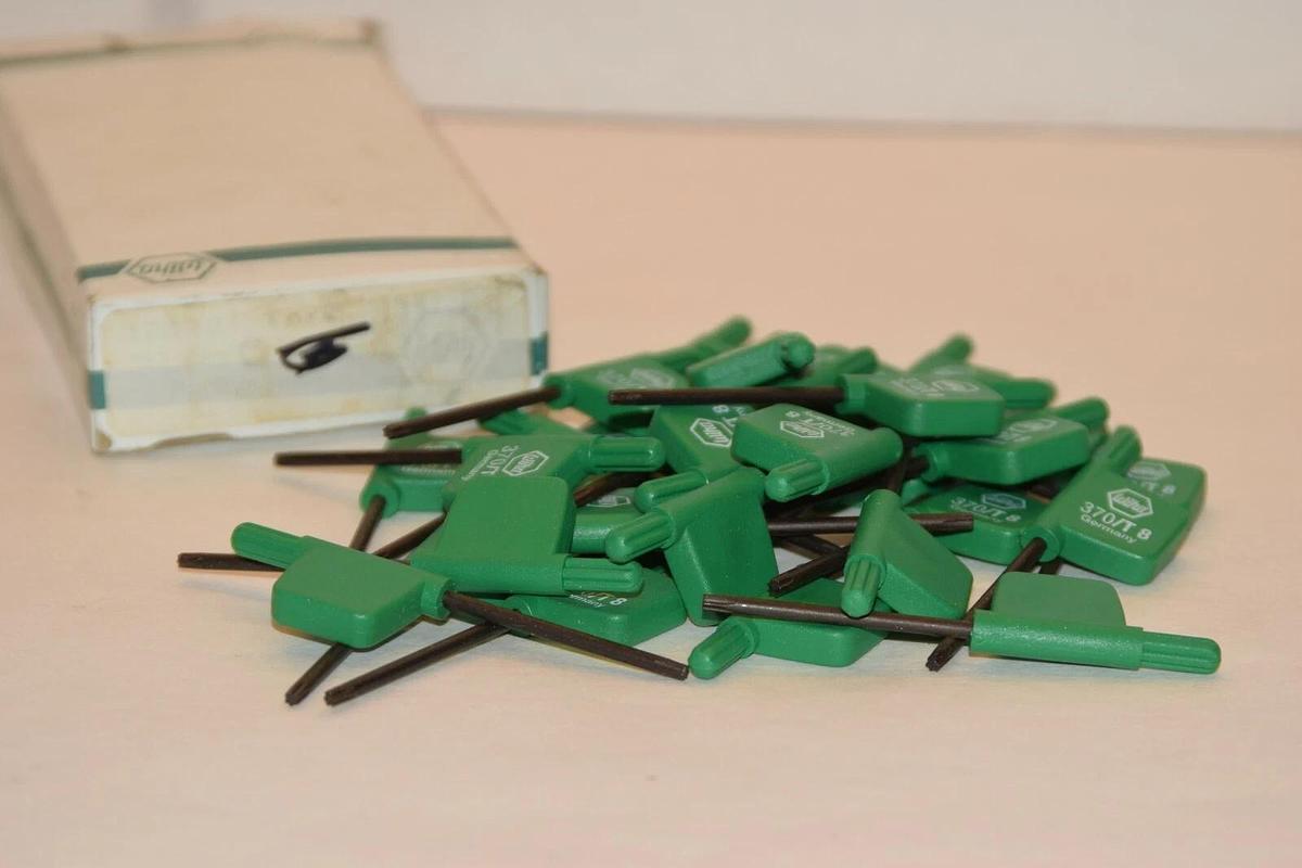 NEW (BOX OF 30) WIHA 37022 T8 x 40mm 370/T8 TORX KEY WRENCH GREEN FLAG STYLE