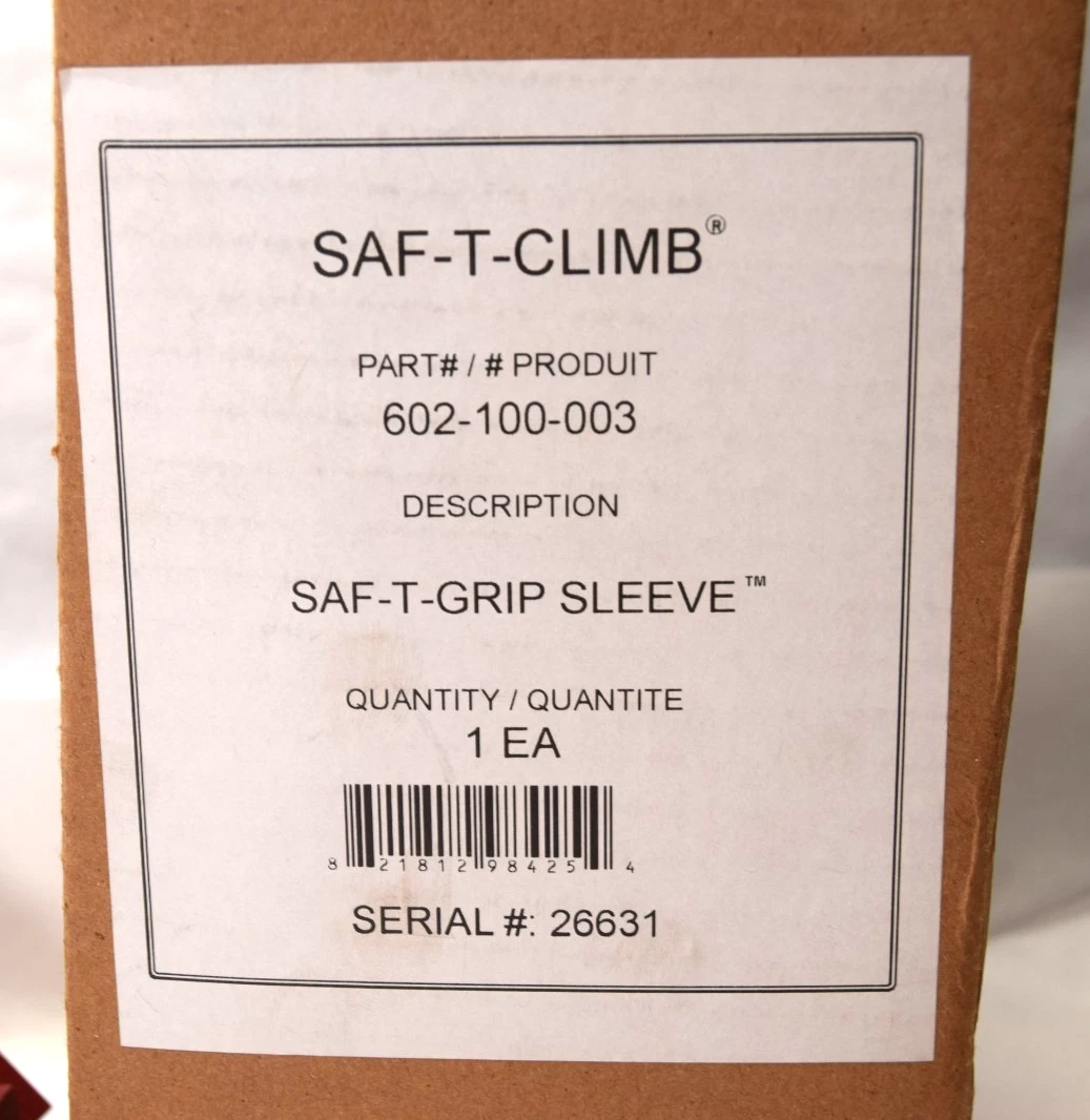 Miller/Honeywell Saf-T-Climb 602-100-003 Fall Prevention Sleeve Saf-T-Grip (New)