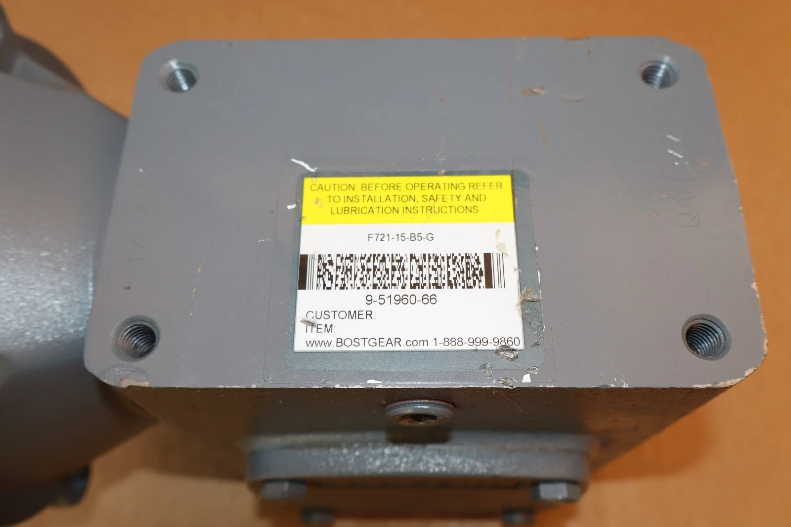 Boston Gear Box Speed Reducer F721-15-B5-G F72115B5G Ratio 15 1.4hp R *Reburb*