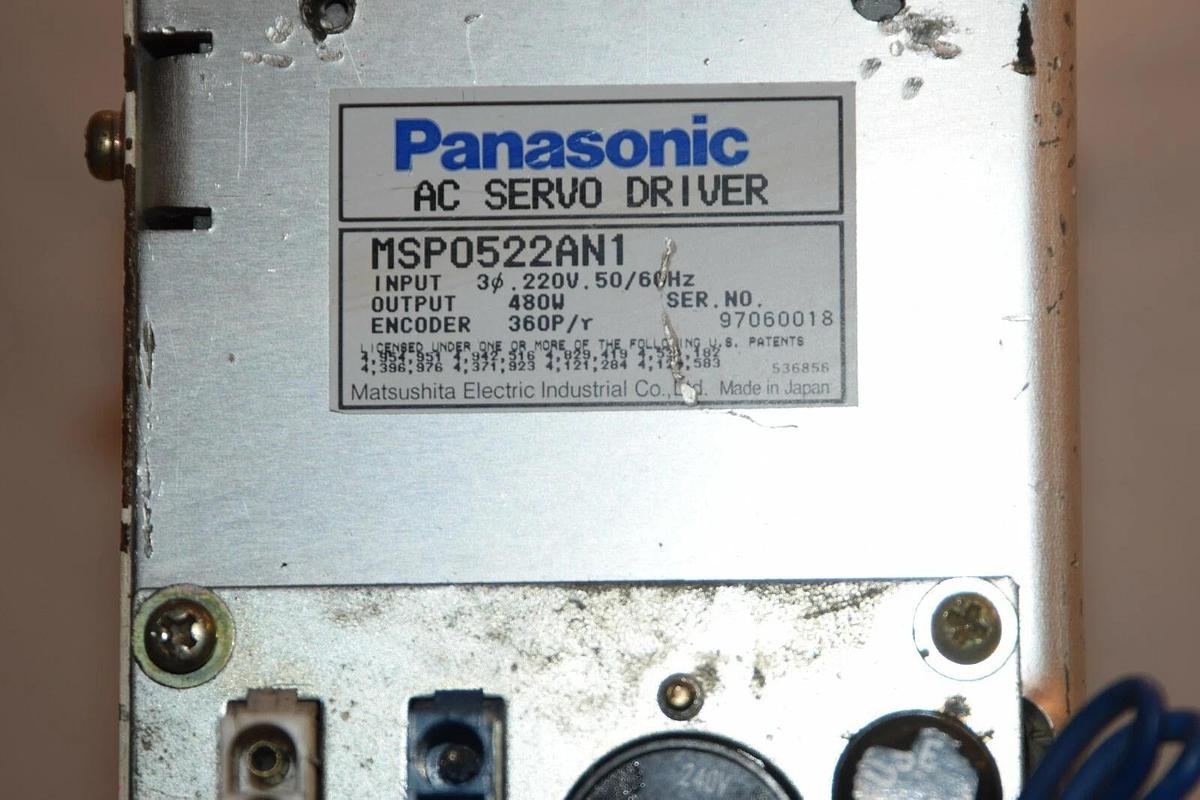Used Panasonic AC servo Drive Pana Minas MSP0522AN1 220V 480W Driver