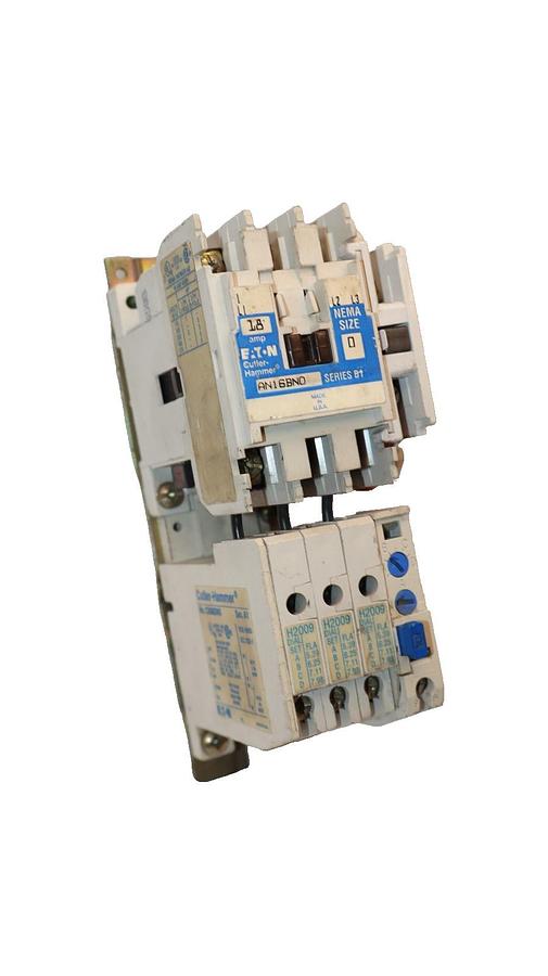 Used Cutler-Hammer Eaton Starter AN16BN0 Size Sz 0 600V 18A 18 Amp 120v coil AN16BNO