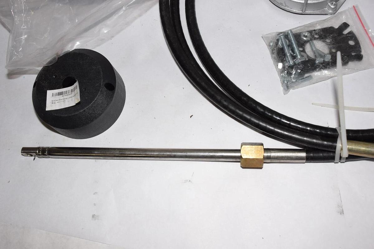 (NEW) R RUR Quick Connect Rotary Steering Systems W/Stainless Steering Wheel 16'