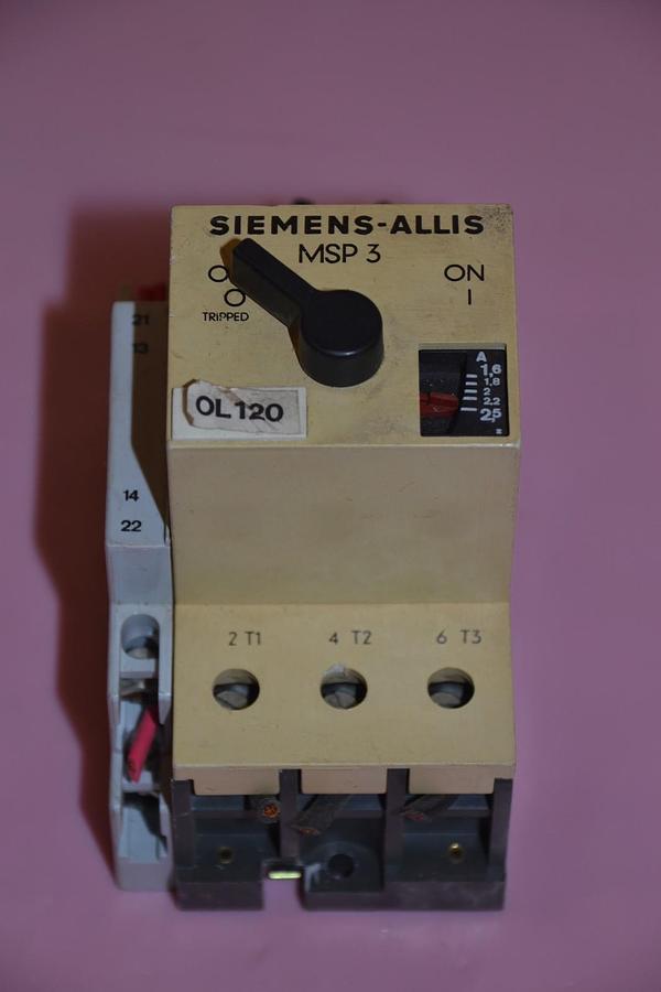Used SIEMEN STARTER MSP30G MSP3 0G 1,6-2,5 A AMP MSP3A11