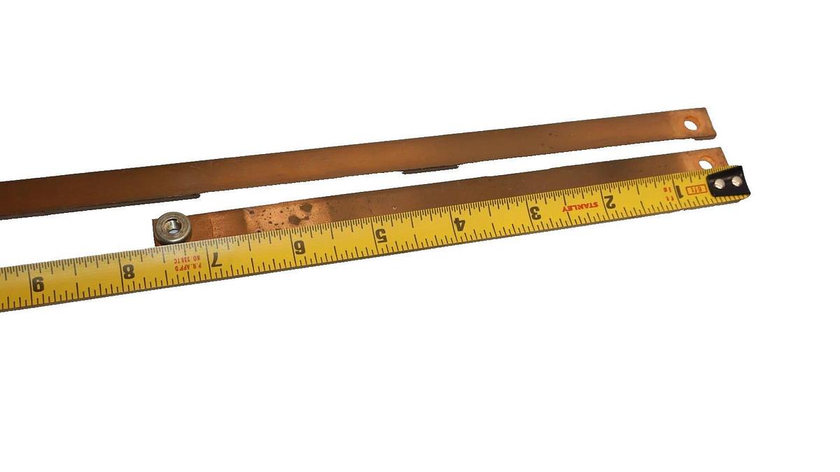 Used 12" x 1/2" x 1/8" & 7-1/2" x 1/2" x 1/8" Copper Buss Bar